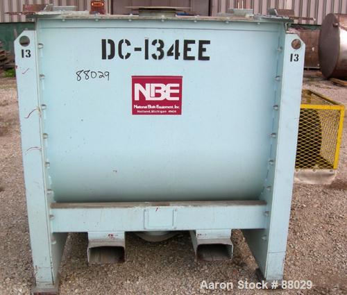 Used National Bulk Equipment Paddle Mixer, model 25-400SP, 44cubic feet, carbon steel. Non-jacketed trough 42-1/2" wide x 48" long x approximately 47" deep.Approximate 2-1/2" diameter shaft with (4) ...