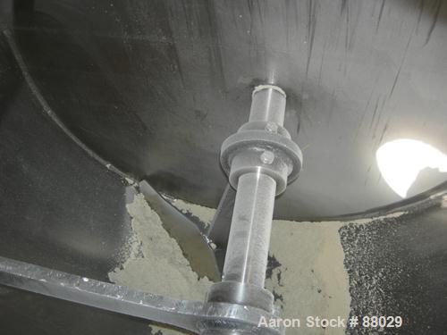 Used National Bulk Equipment Paddle Mixer, model 25-400SP, 44cubic feet, carbon steel. Non-jacketed trough 42-1/2" wide x 48" long x approximately 47" deep.Approximate 2-1/2" diameter shaft with (4) ...