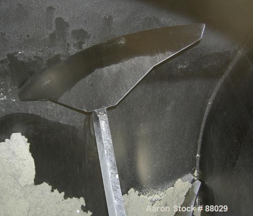 Used National Bulk Equipment Paddle Mixer, model 25-400SP, 44cubic feet, carbon steel. Non-jacketed trough 42-1/2" wide x 48" long x approximately 47" deep.Approximate 2-1/2" diameter shaft with (4) ...