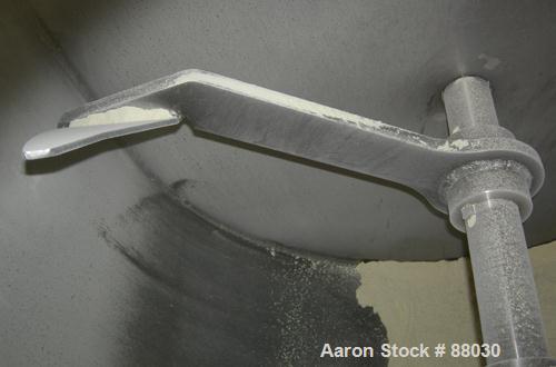 Used National Bulk Equipment Paddle Mixer, model 25-400SP, 44 cubic feet, carbon steel. Non-jacketed trough 42-1/2" wide x 48" long x approximately 47" deep.Approximate 2-1/2" diameter shaft with (4)...