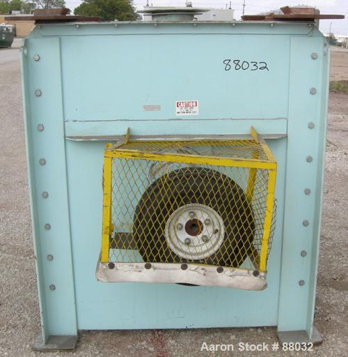 Used National Bulk Equipment Paddle Mixer, model 25-400SP, 44 cubic feet, carbon steel. Non-jacketed trough 42-1/2" wide x 48" long x approximately 47" deep.Approximate 2-1/2" diameter shaft with (4)...