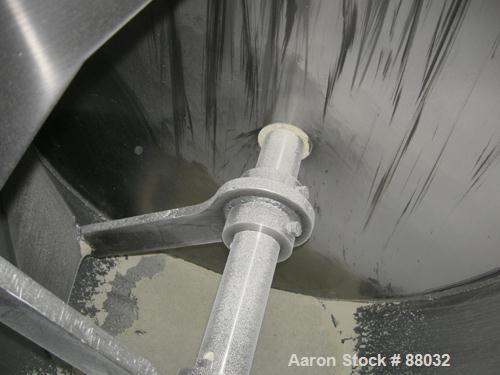 Used National Bulk Equipment Paddle Mixer, model 25-400SP, 44 cubic feet, carbon steel. Non-jacketed trough 42-1/2" wide x 48" long x approximately 47" deep.Approximate 2-1/2" diameter shaft with (4)...