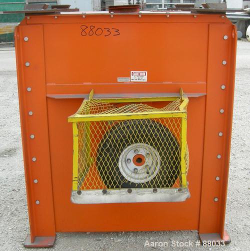 Used National Bulk Equipment Paddle Mixer, model 25-400SP, 44 cubic feet, carbon steel. Non-jacketed trough 42-1/2" wide x 48" long x approximately 47" deep.Approximate 2-1/2" diameter shaft with (4)...