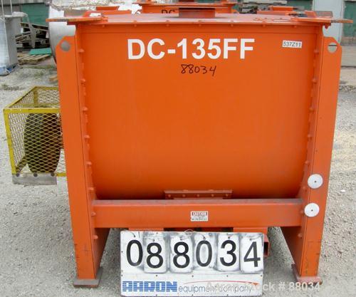 Used National Bulk Equipment Paddle Mixer, model 25-400SP, 44 cubic feet, carbon steel. Non-jacketed trough 42-1/2" wide x 48" long x approximately 47" deep.Approximate 2-1/2" diameter shaft with (4)...