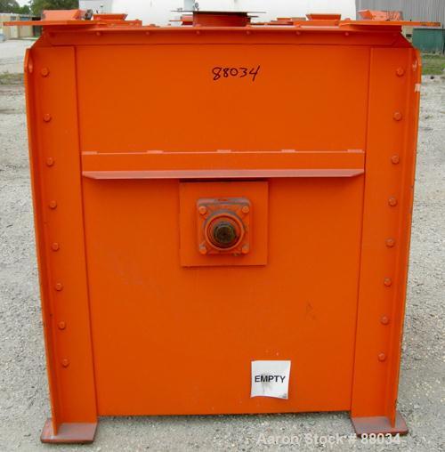 Used National Bulk Equipment Paddle Mixer, model 25-400SP, 44 cubic feet, carbon steel. Non-jacketed trough 42-1/2" wide x 48" long x approximately 47" deep.Approximate 2-1/2" diameter shaft with (4)...