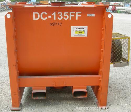 Used National Bulk Equipment Paddle Mixer, model 25-400SP, 44 cubic feet, carbon steel. Non-jacketed trough 42-1/2" wide x 48" long x approximately 47" deep.Approximate 2-1/2" diameter shaft with (4)...