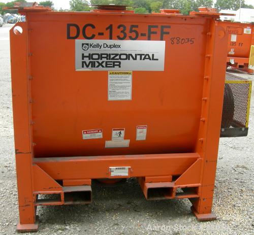 Used National Bulk Equipment Paddle Mixer, model 25-400SP, 44 cubic feet, carbon steel. Non-jacketed trough 42-1/2" wide x 48" long x approximately 47" deep.Approximate 2-1/2" diameter shaft with (4)...