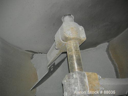 Used National Bulk Equipment Paddle Mixer, model 25-400SP, 44 cubic feet, carbon steel. Non-jacketed trough 42-1/2" wide x 48" long x approximately 47" deep.Approximate 2-1/2" diameter shaft with (4)...