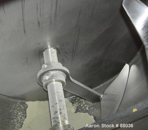 Used National Bulk Equipment Paddle Mixer, model 25-400SP, 44 cubic feet, carbon steel. Non-jacketed trough 42-1/2" wide x 48" long x approximately 47" deep.  Approximate 2-1/2" diameter shaft with (...