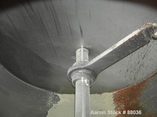 Used National Bulk Equipment Paddle Mixer, model 25-400SP, 44 cubic feet, carbon steel. Non-jacketed trough 42-1/2" wide x 48" long x approximately 47" deep.  Approximate 2-1/2" diameter shaft with (...