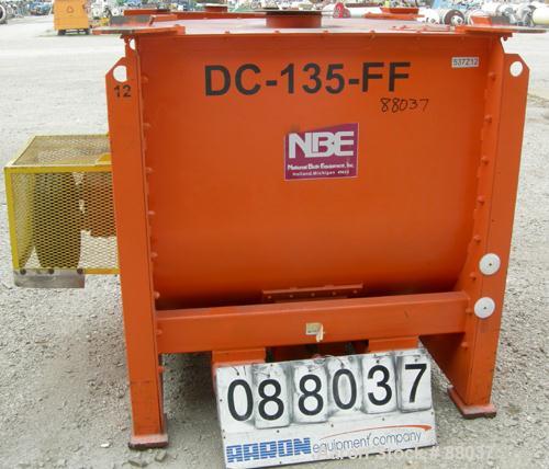 Used National Bulk Equipment Paddle Mixer, model 25-400SP, 44 cubic feet, carbon steel. Non-jacketed trough 42-1/2" wide x 48" long x approximately 47" deep.Approximate 2-1/2" diameter shaft with (4)...