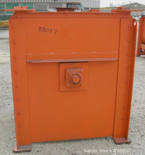 Used National Bulk Equipment Paddle Mixer, model 25-400SP, 44 cubic feet, carbon steel. Non-jacketed trough 42-1/2" wide x 48" long x approximately 47" deep.Approximate 2-1/2" diameter shaft with (4)...