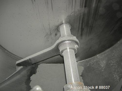 Used National Bulk Equipment Paddle Mixer, model 25-400SP, 44 cubic feet, carbon steel. Non-jacketed trough 42-1/2" wide x 48" long x approximately 47" deep.Approximate 2-1/2" diameter shaft with (4)...
