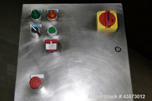 Used PSSI Twin Shaft Paddle Mixer, Approximate 33 Cubic Feet Working Capacity, 304 Stainless Steel. Non-jacketed trough 33-1/2" wide x 60" long x approximate 17-3/4" deep. Top hinged safety grate, du...