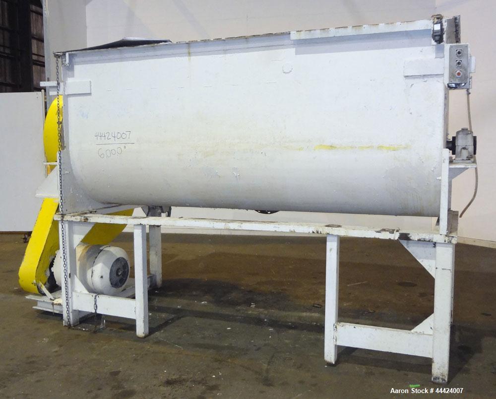 Used Stainless Steel Paddle Mixer, Approximately 100 Cubic Feet