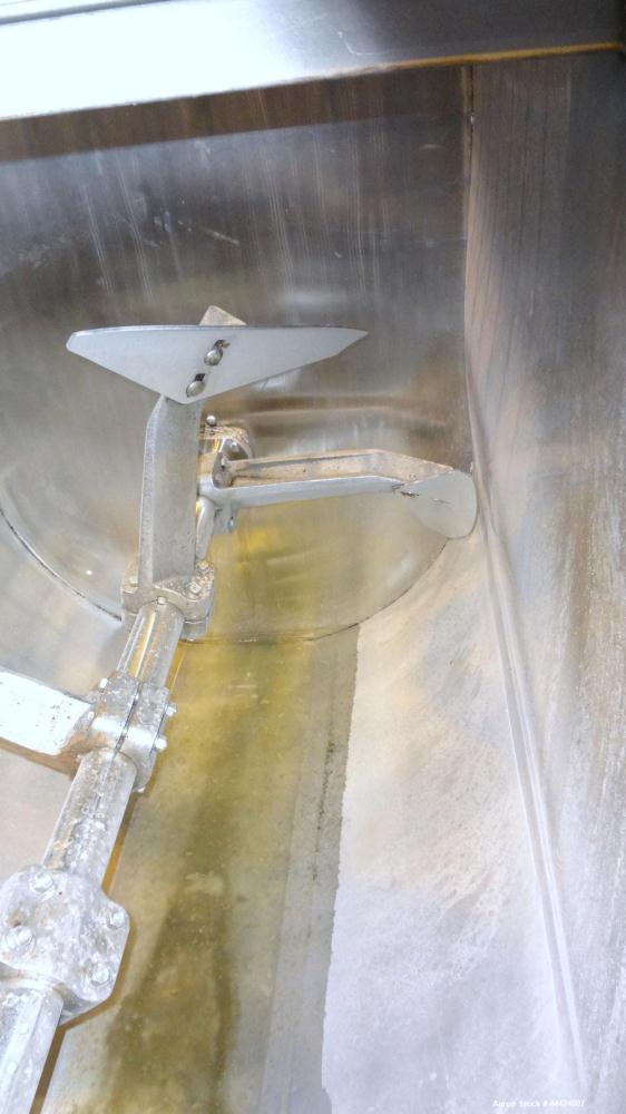 Used Stainless Steel Paddle Mixer, Approximately 100 Cubic Feet