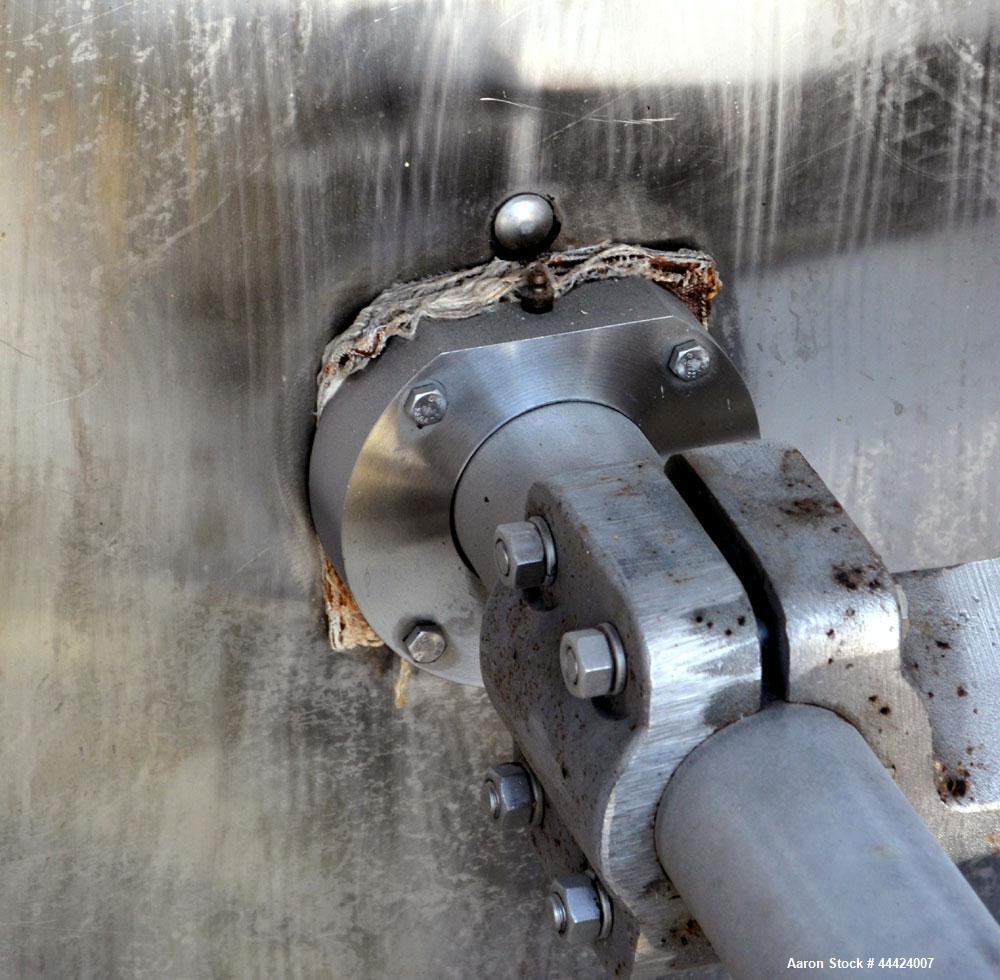 Used Stainless Steel Paddle Mixer, Approximately 100 Cubic Feet
