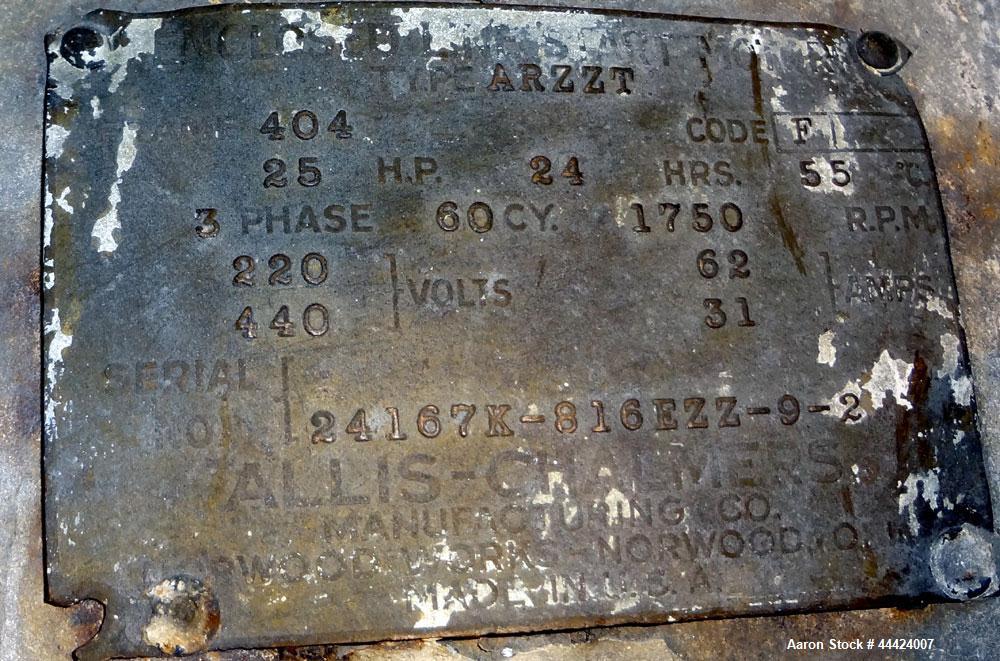 Used Stainless Steel Paddle Mixer, Approximately 100 Cubic Feet