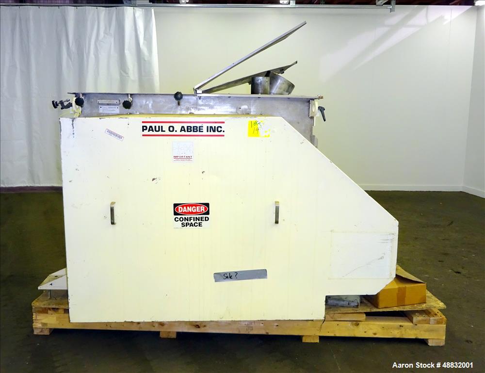 Used- Paul O. Abbe Twin Shaft Fluidizer, Model AF350