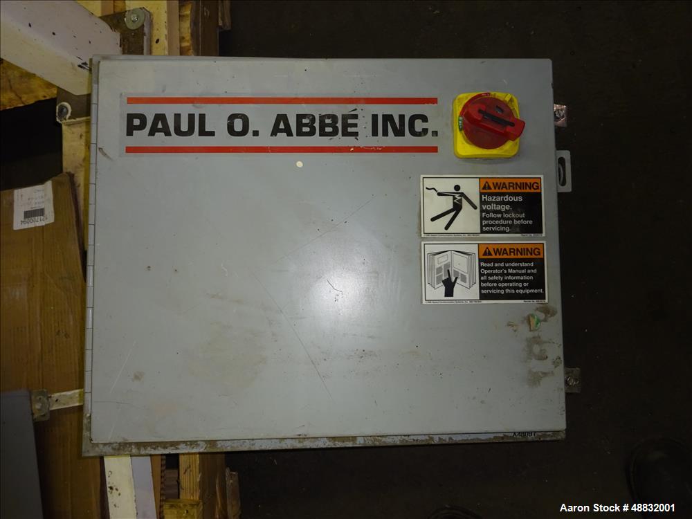 Used- Paul O. Abbe Twin Shaft Fluidizer, Model AF350