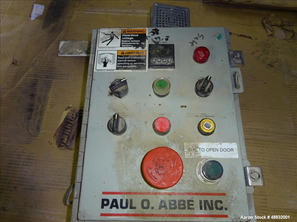 Used- Paul O. Abbe Twin Shaft Fluidizer, Model AF350