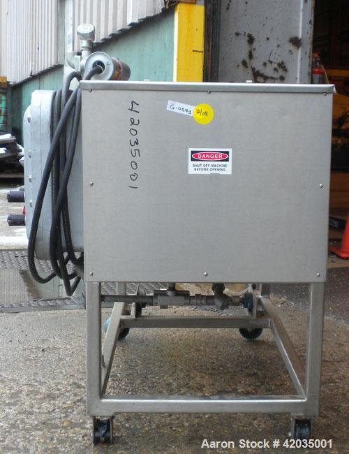 Used Paul O Abbe/Forberg II Twin Shaft Fluidizer, Model AF-6. 0.2 Cubic Feet Working Capacity, 316L Stainless Steel. Removable non-jacketed trough 14-5/8" wide x 7-3/4;; long x approximately 13-1/2" ...