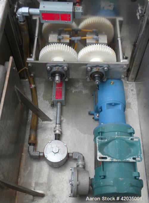 Used Paul O Abbe/Forberg II Twin Shaft Fluidizer, Model AF-6. 0.2 Cubic Feet Working Capacity, 316L Stainless Steel. Removable non-jacketed trough 14-5/8" wide x 7-3/4;; long x approximately 13-1/2" ...