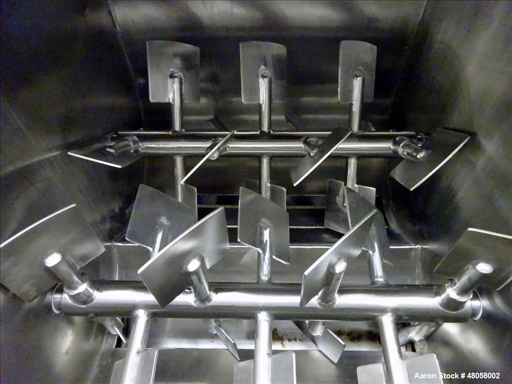 Used Paul O Abbe Forberg Twin Shaft Paddle Mixer Model AF 120, 4.3 Cubic Feet.