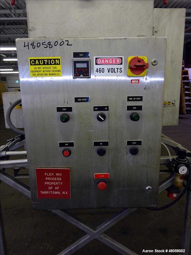 Used Paul O Abbe Forberg Twin Shaft Paddle Mixer Model AF 120, 4.3 Cubic Feet.