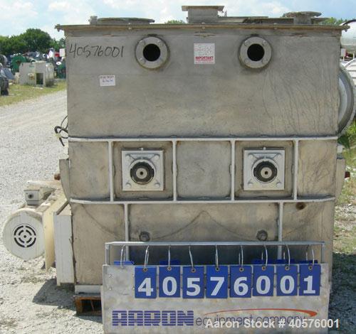 Used Stainless Steel Paul O Abbe Twin Shaft Fluidizer, model AF500