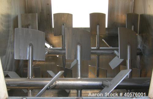 Used Stainless Steel Paul O Abbe Twin Shaft Fluidizer, model AF500