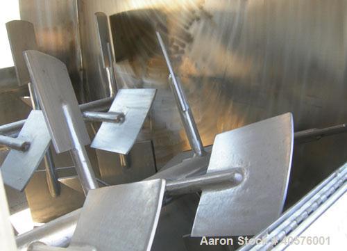 Used Stainless Steel Paul O Abbe Twin Shaft Fluidizer, model AF500