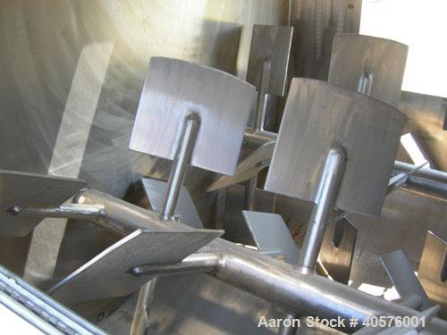 Used Stainless Steel Paul O Abbe Twin Shaft Fluidizer, model AF500