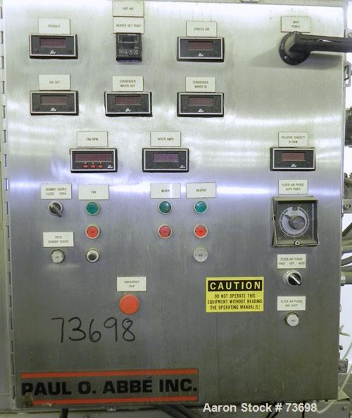 Used- Stainless Steel Paul O. Abbe/Forberg Twin Shaft Fluidizer/Dryer, Model AFD