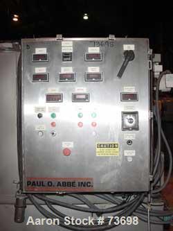 Used Stainless Steel Paul O. Abbe/Forberg Twin Shaft Fluidizer/Dryer, Model AFD