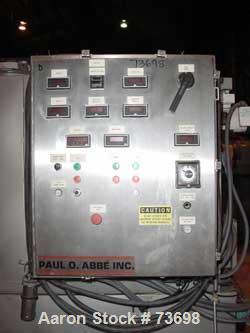 Used- Stainless Steel Paul O. Abbe/Forberg Twin Shaft Fluidizer/Dryer, Model AFD