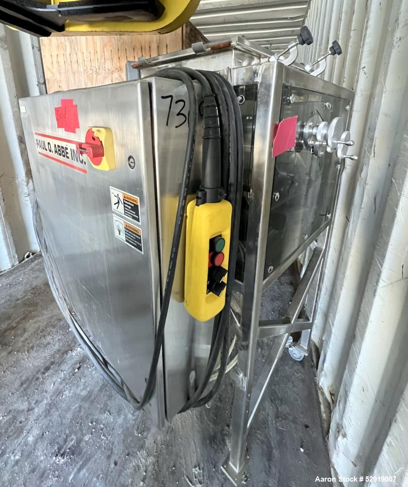 Used Paul O Abbe Stainless Steel Fluidizer – 0.7 Cu Ft for Sale