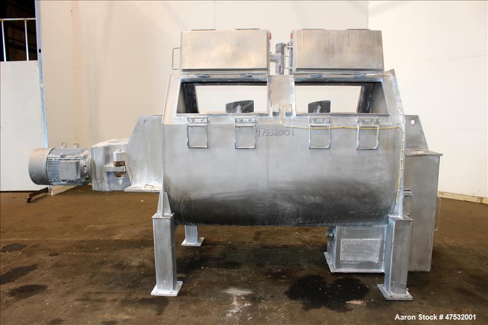 Used Phlauer Paddle Mixer, Model AJSP 486-6 SPSS, 304 Stainless Steel, Approxim