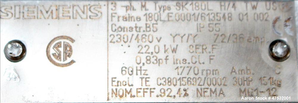 Used Phlauer Paddle Mixer, Model AJSP 486-6 SPSS, 304 Stainless Steel, Approxim