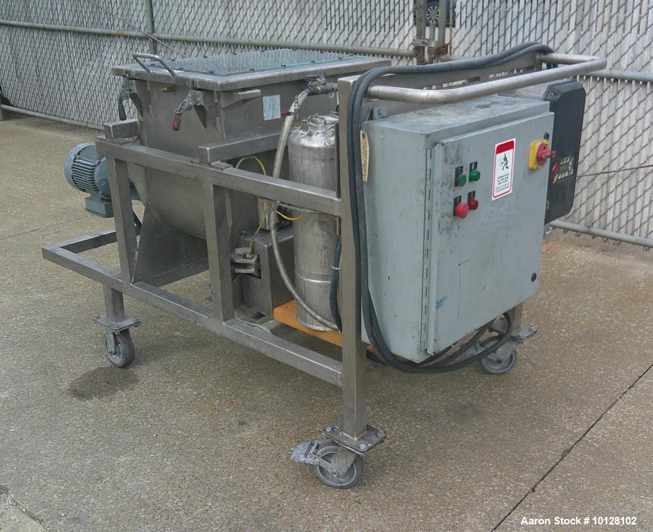 Used Phlauer AJSP141-6DDPSW Twin Shaft Paddle Blender | 5 Cu Ft Stainless Steel Mixer