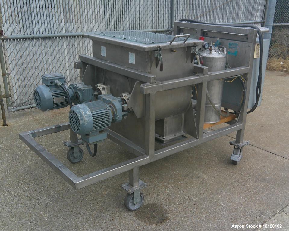Used Phlauer AJSP141-6DDPSW Twin Shaft Paddle Blender | 5 Cu Ft Stainless Steel Mixer