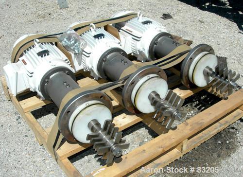 Unused-UNUSED: Phlauer premium twin shaft fluidized zone mixer, model AJSP426DDIS. 90 cubic feet working capacity, 304 stainless steel. Non-jacketed trough 72" x 84" x approx 48" deep. (2) 4-1/2" dia...