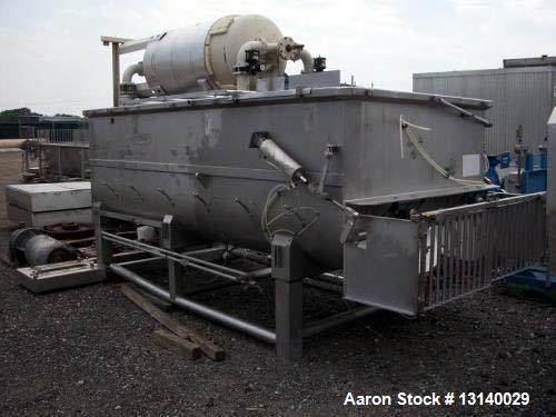 Used- RMF Double Paddle Blender, Model 28-10000. 304 stanless steel, 200 cubic feet. Inside dimensions: 152" long x 72-3/4" ...