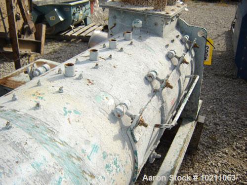 Used 10 Cubic Foot Scott Equipment Pin/Paddle Mixer, Model HSB2072. With 5 belt sheave but no motor included. Unit was previously mixing a fly ash type of product. Length of mixing chamber is 6', dia...