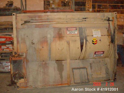 Used-Scott Paddle/Ribbon Mixer, Model SHRM6010. Carbon steel, 200 roller chain drive, single air cylinder dropgate, 5'6" wid...