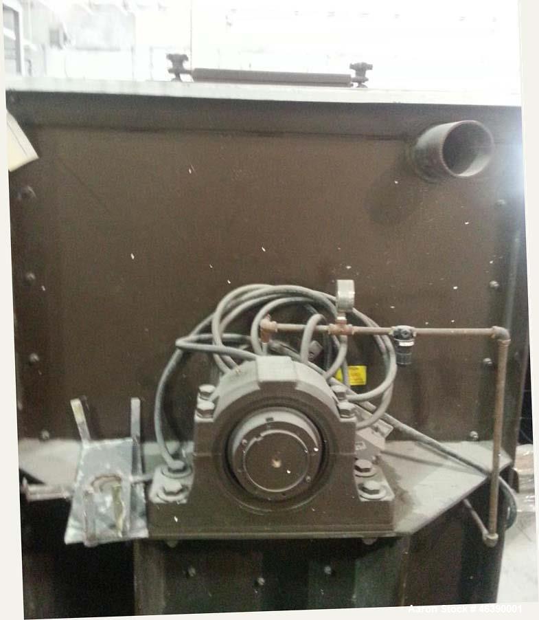 Used Scott Equipment Paddle/Ribbon Mixer, Model SPRM364. 30 Cubic feet. Carbon steel construction. Mixer internal dimensions 36" wide x 48" long. 15 HP Baldor motor, Model M2333T. Reducer (Browning S...