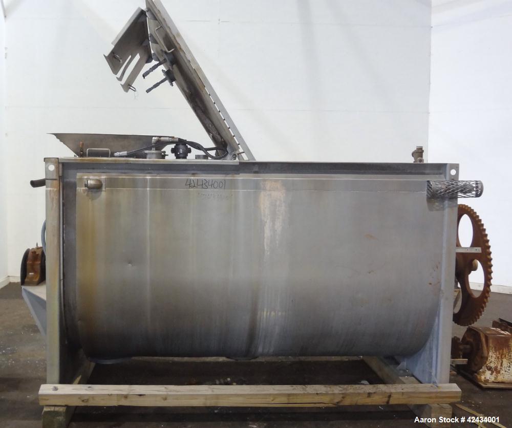 Used Scott Equipment Paddle Mixer, 100 Cubic Feet Capacity, 304 Stainless Steel