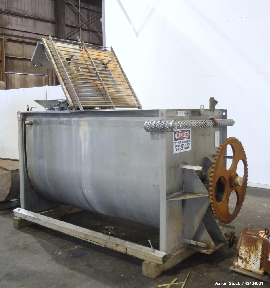 Used Scott Equipment Paddle Mixer, 100 Cubic Feet Capacity, 304 Stainless Steel