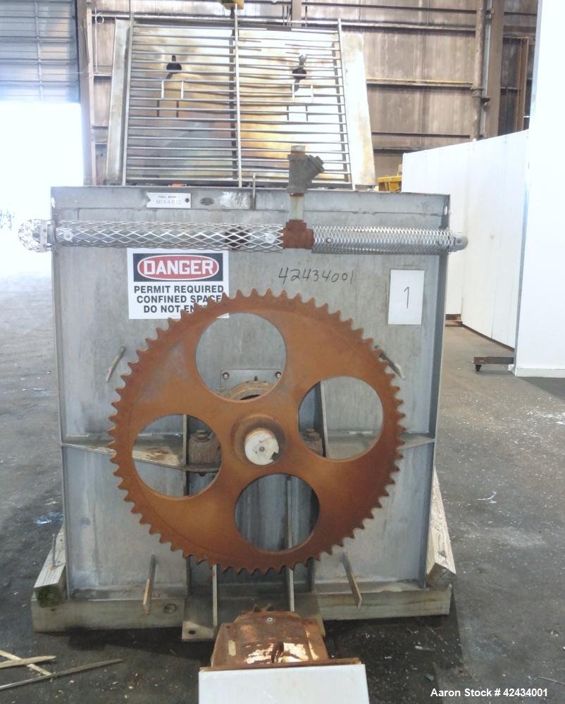 Used Scott Equipment Paddle Mixer, 100 Cubic Feet Capacity, 304 Stainless Steel