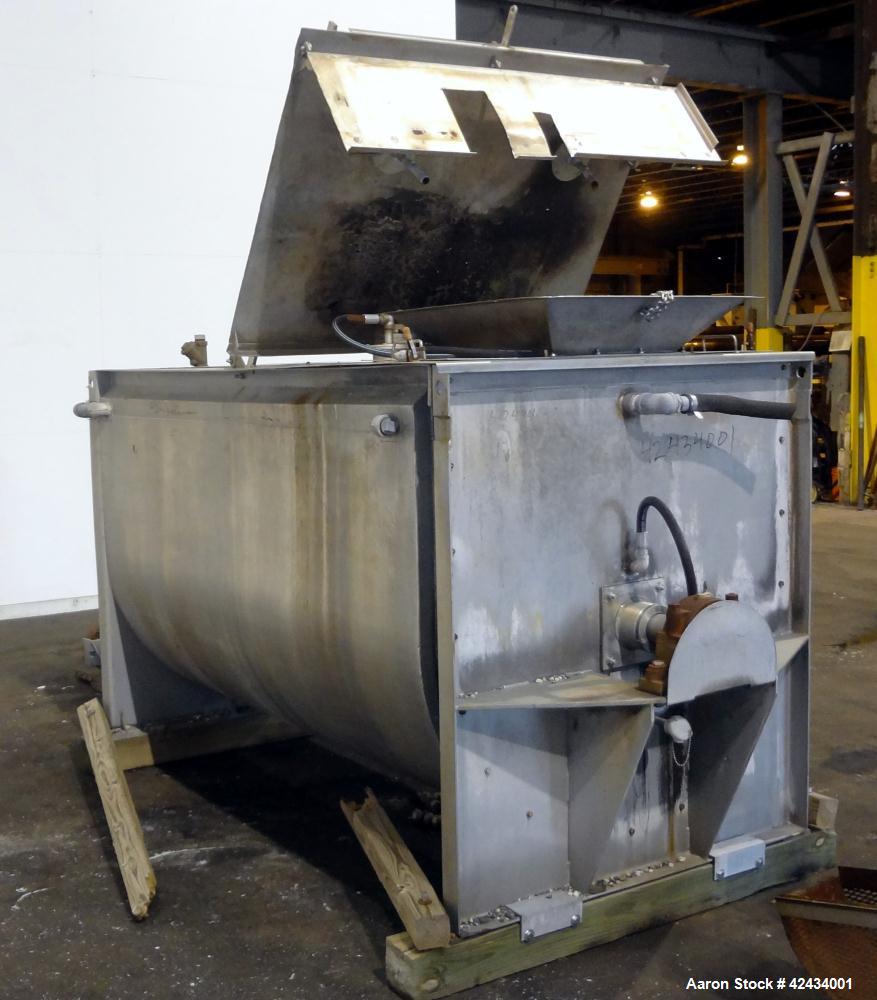 Used Scott Equipment Paddle Mixer, 100 Cubic Feet Capacity, 304 Stainless Steel